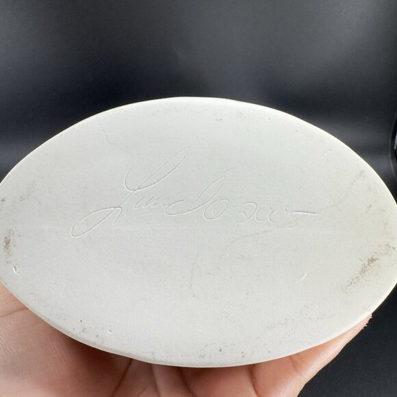 Sara Lund Face Vase Mother and Child Hand Made Stoneware Pottery Artist Signed - Picture 6 of 13